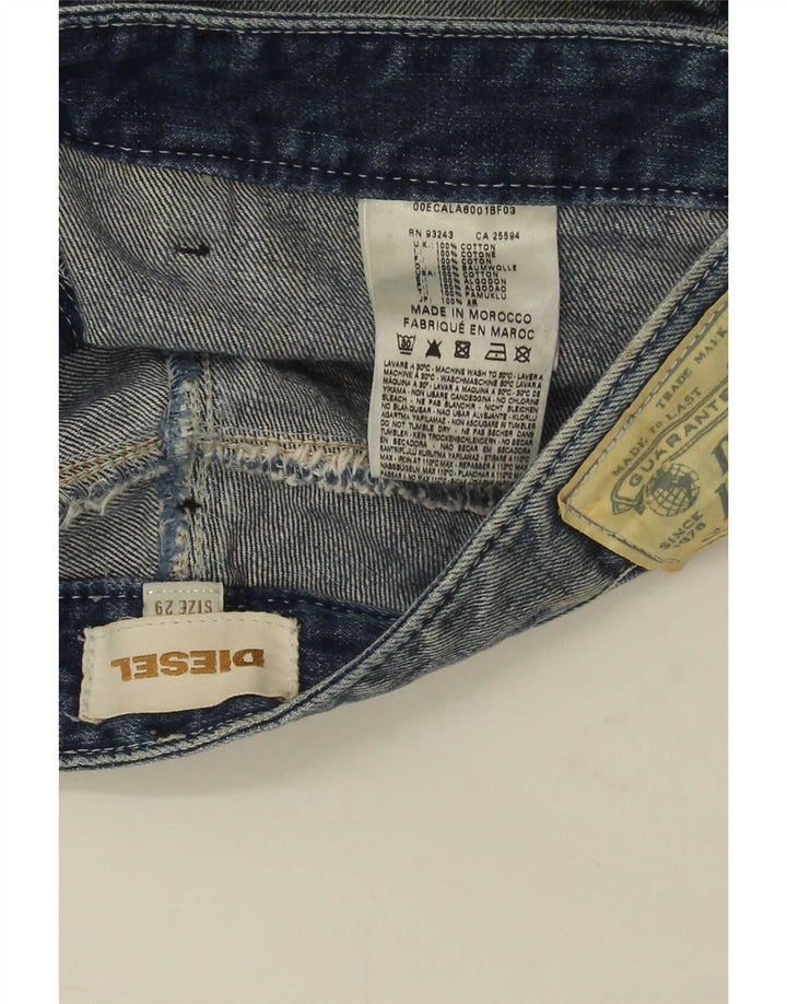 Pantaloni scurți din denim pentru femei Diesel W29, bumbac albastru mediu