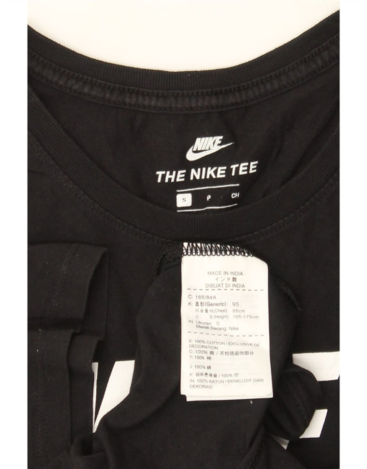 Tricou grafic Nike pentru bărbați Top mic, negru, bumbac