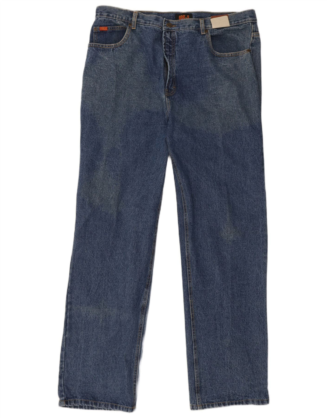 Blugi drepți pentru bărbați vintage W38 L33 Bumbac albastru