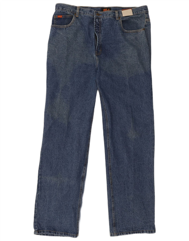 Blugi drepți pentru bărbați vintage W38 L33 Bumbac albastru