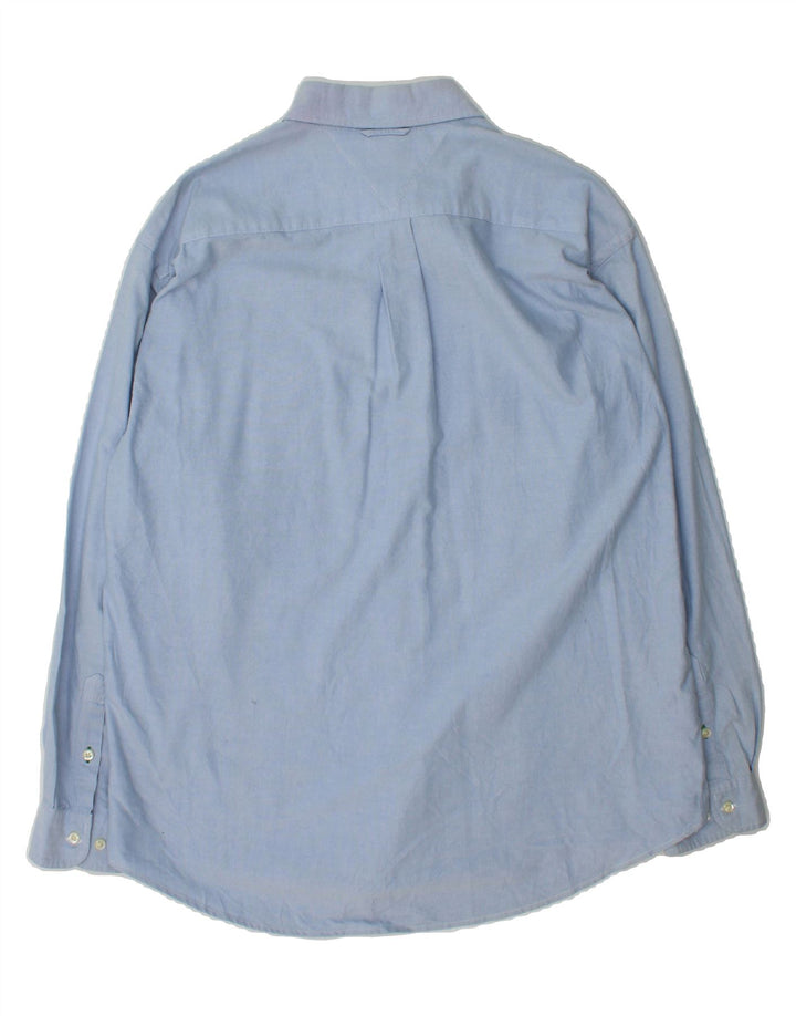 TOMMY HILFIGER Mens Shirt Large Blue Cotton Vintage Tommy Hilfiger and Second-Hand Tommy Hilfiger from Messina Hembry 