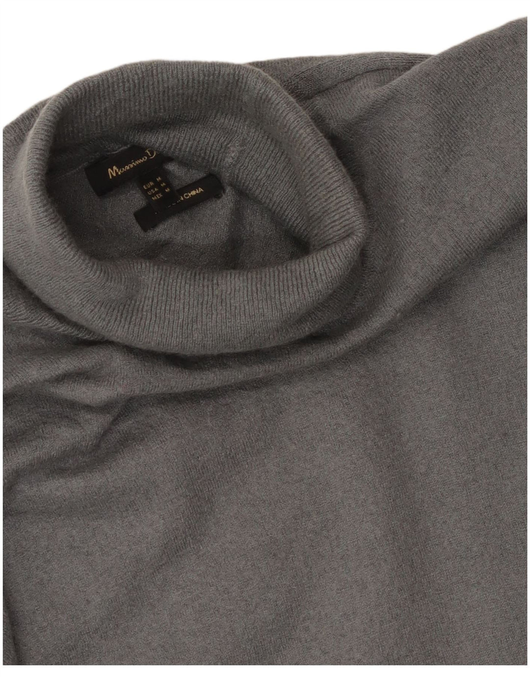 Pulover pentru femei Massimo Dutti cu gât rulat, UK 12, gri mediu