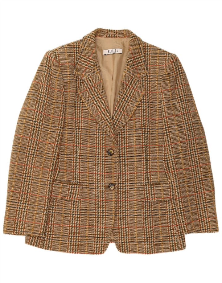 Jachetă Blazer pentru femei Marella cu 2 nasturi UK 16 Mare maro Houndstooth