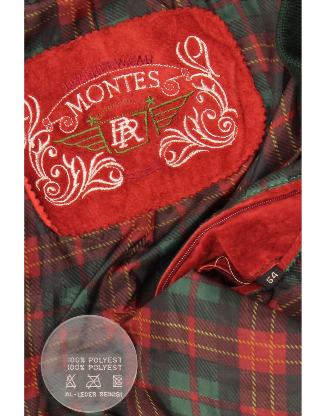 Jachetă bomber pentru bărbați MONTES IT 54 2XL poliester color bloc roșu