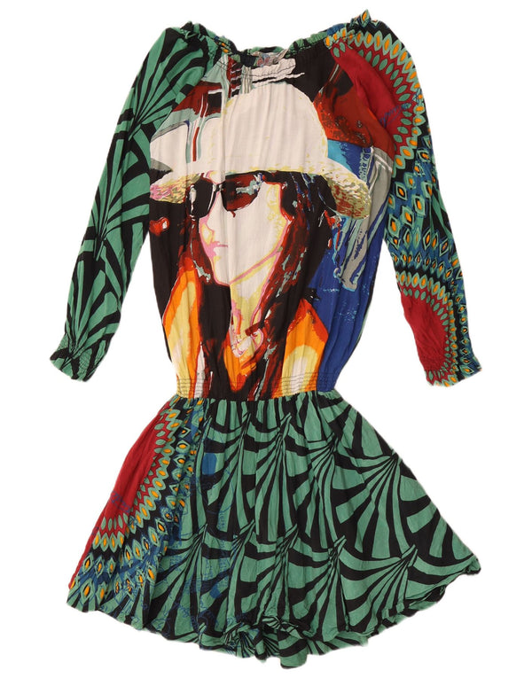 Rochie Desigual pentru femei cu talie scazuta cu grafica EU 38 Medium Multicolor Floral