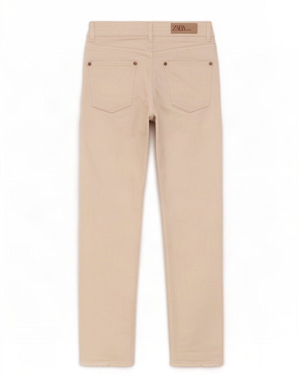 Blugi Drepți Femei Zara EU 32 2XS L24 L25 Bumbac Alb