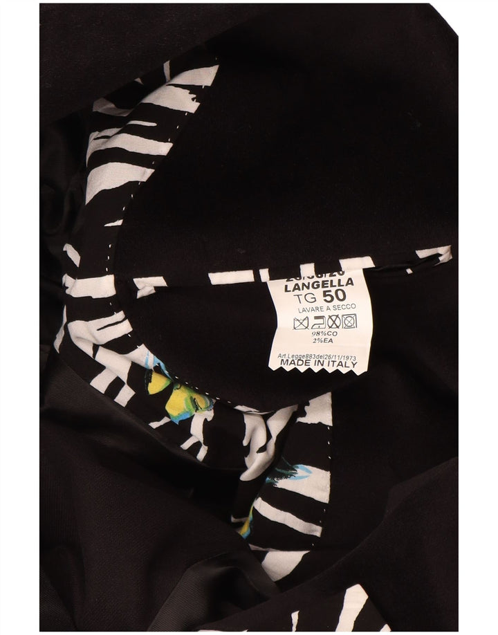 Jachetă pentru bărbați VINTAGE cu 2 nasturi IT 50, bumbac negru mare