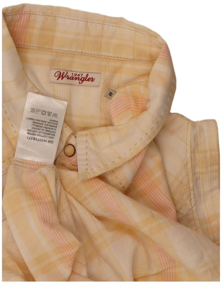 Cămașă fără mâneci Wrangler pentru femei UK 12 Medium Yellow Check