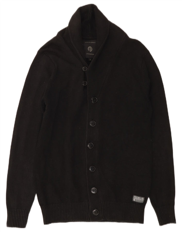 Pulover cardigan Jack & Jones pentru bărbați, mic, negru