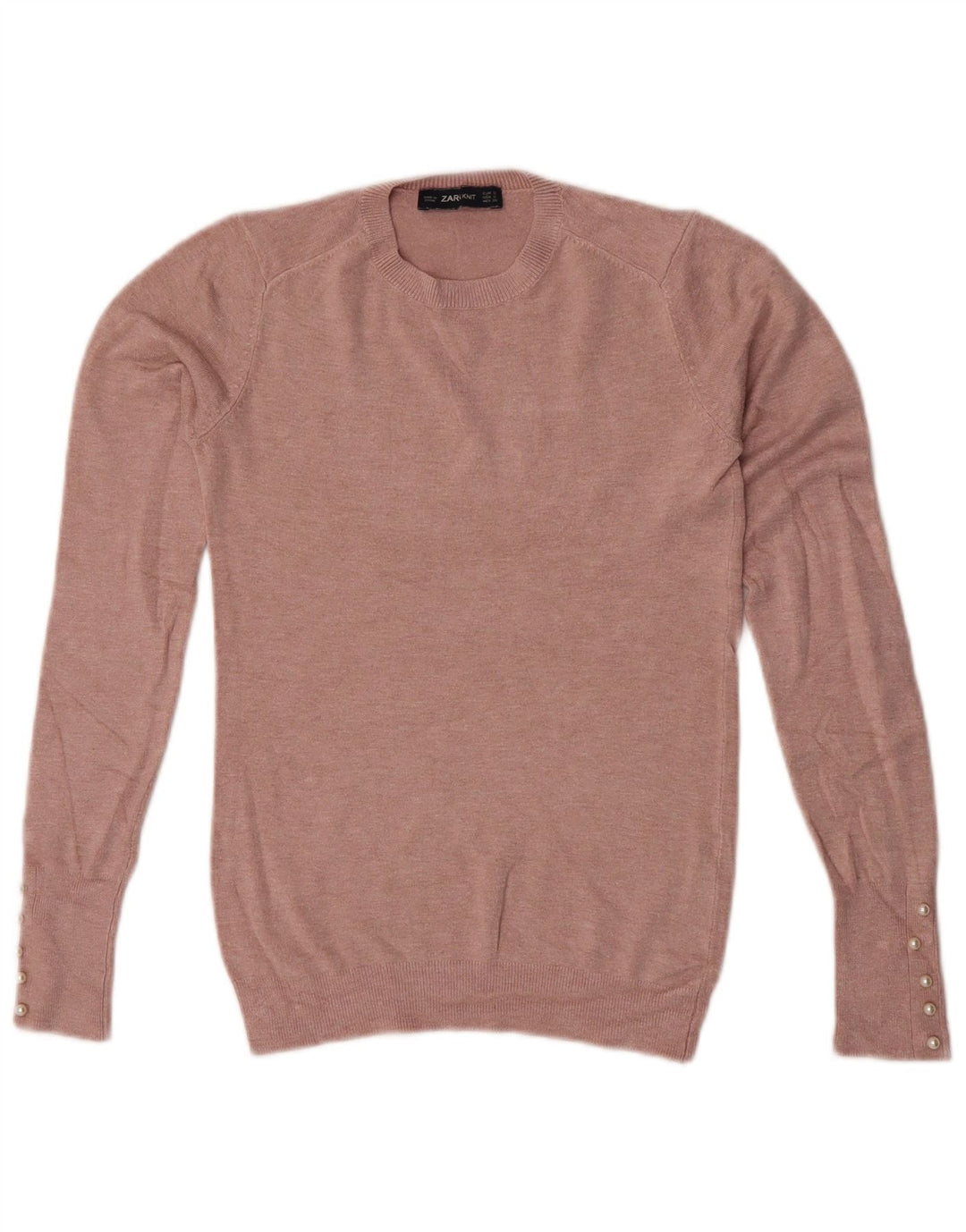 Pulover pentru damă Zara, cu gât turnut, UK 8 Mic, roz