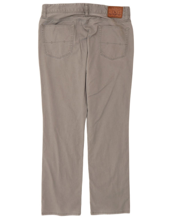 Pantaloni casual drepti pentru bărbați Polo Ralph Lauren W34 L30 bumbac gri