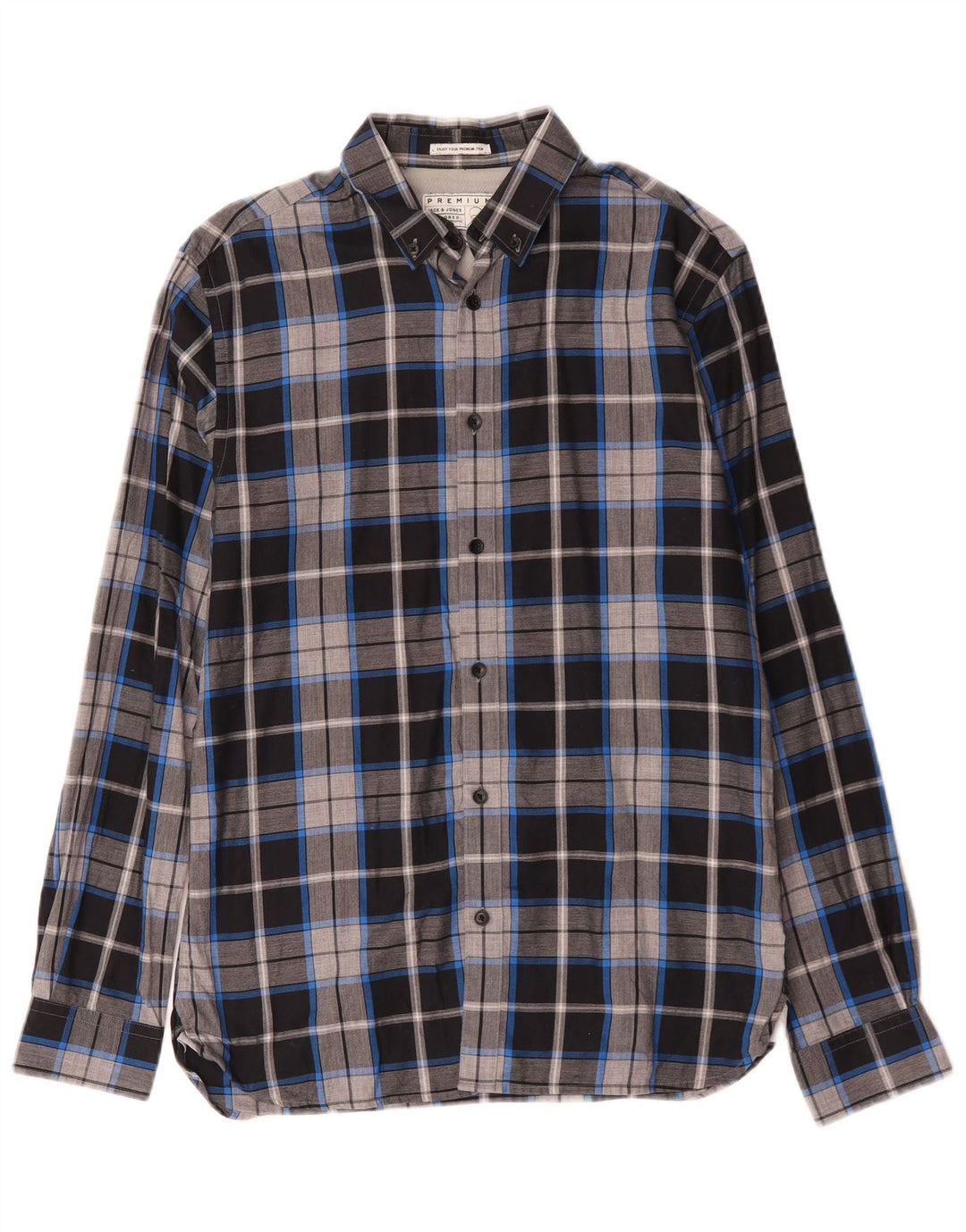 Cămașă de flanel Jack & Jones pentru bărbați, bumbac cu carouri multicolore medii