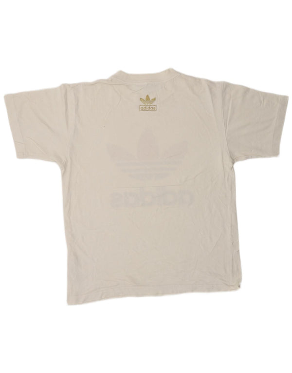 Tricou grafic ADIDAS pentru bărbați Top mic din bumbac alb