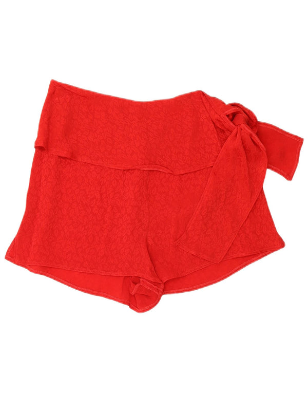 Pantaloni scurți vintage pentru femei cu talie înaltă, mediu W28, roșu, floral