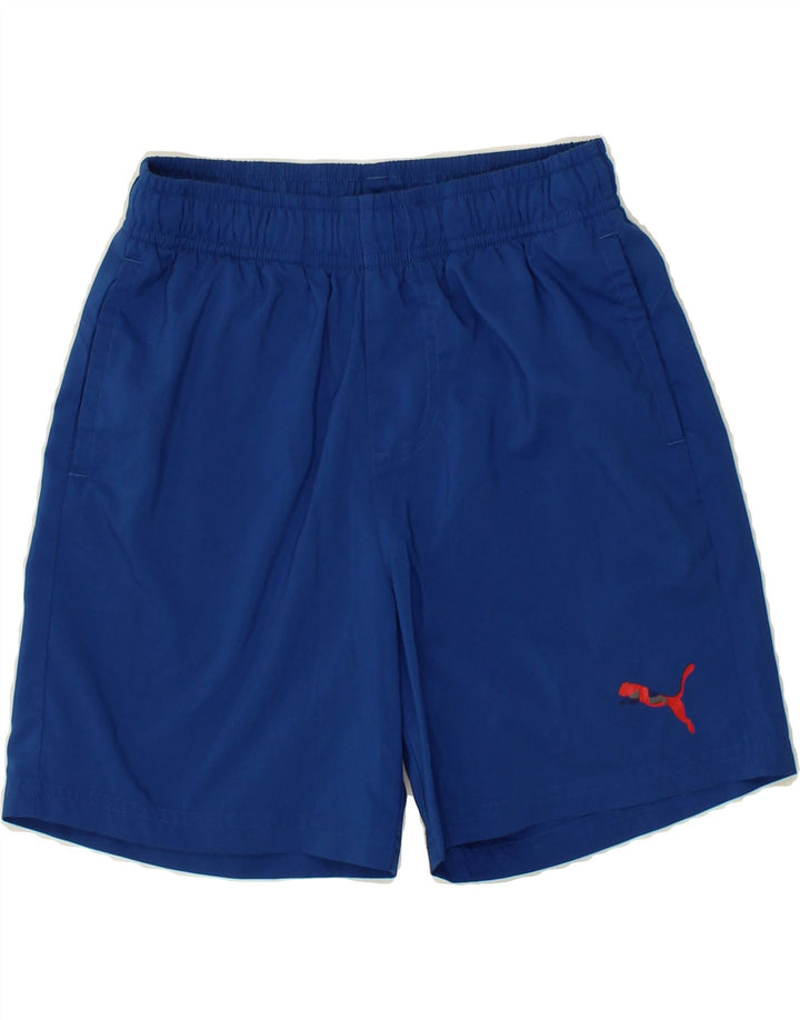 PUMA Boys Sport Shorts 11-12 Years Large  Blue Polyester Vintage Puma and Second-Hand Puma from Messina Hembry 