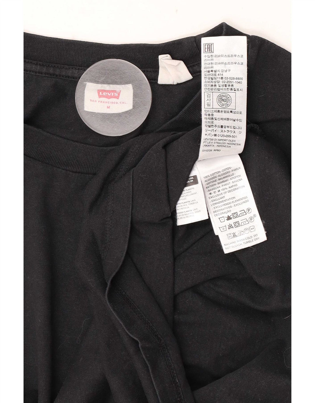 Tricou pentru femei Levi's Top UK 14 Medium Black Bumbac