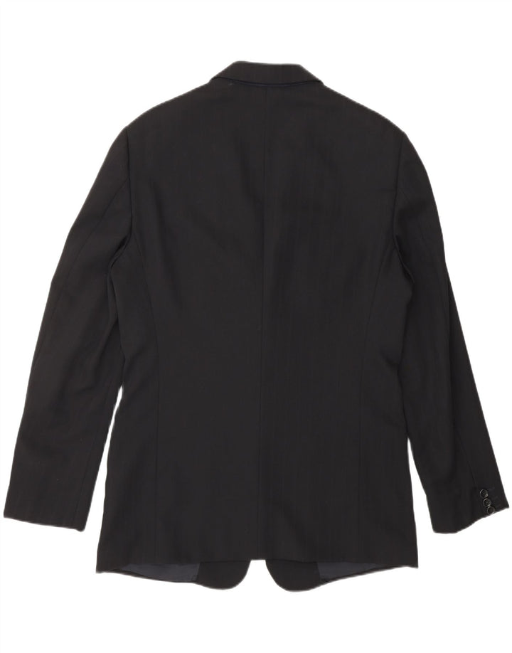ARMANI COLLEZIONI Mens 2 Button Blazer Jacket IT 48 Medium Black Striped