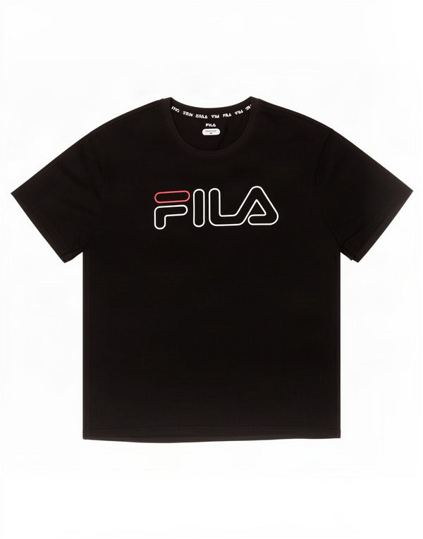 Tricou cu grafică pentru bărbați Fila Top 2XL poliester negru