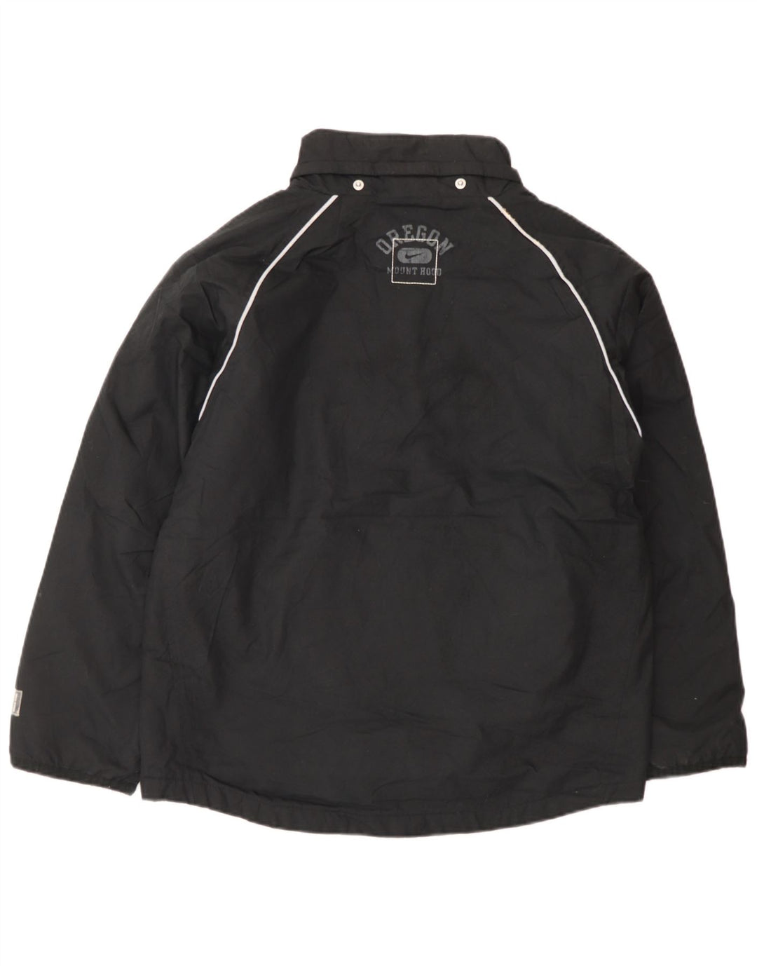 Jachetă Anorak grafică Nike pentru băieți 12-13 ani, mare, negru, poliester