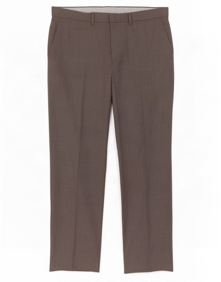 Marks & Spencer Pantaloni drepți pentru bărbați L36 L31 Lână maro