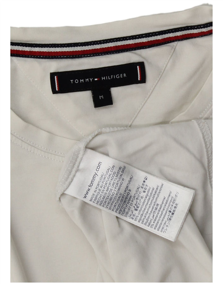 Tricou Tommy Hilfiger pentru bărbați Top Medium White Bumbac