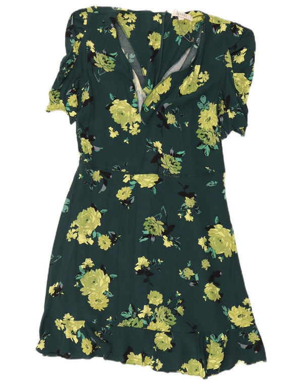 Rochie A-Line Oasis pentru femei UK 12 Medium Green Floral Viscose