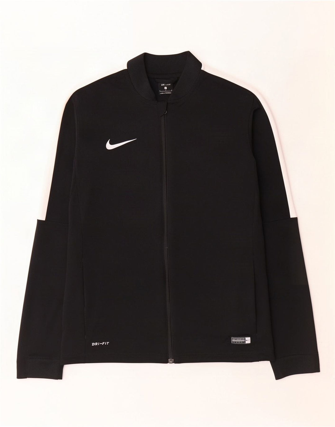 Jachetă de top pentru trening Nike Dri Fit pentru bărbați, mare, negru, poliester color bloc