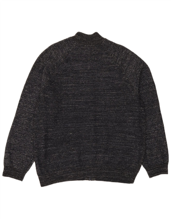 Pulover cardigan pentru bărbați Marks & Spencer, XL, poliester cu pături, albastru bleumarin