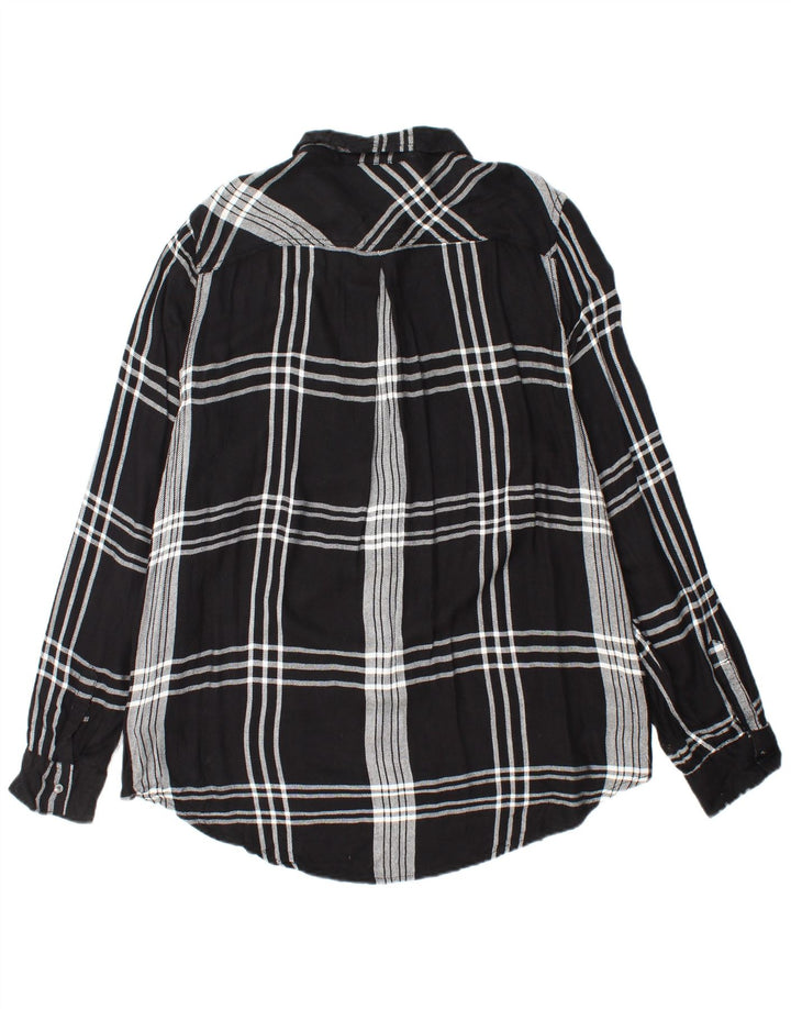 Cămașă de flanel pentru femei CALVIN KLEIN JEANS UK 18 XL, negru, carouri, raion