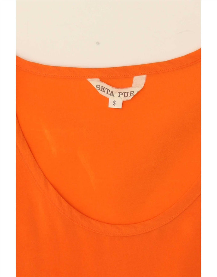 Vest Vest Top pentru femei UK 10 Small Orange Silk