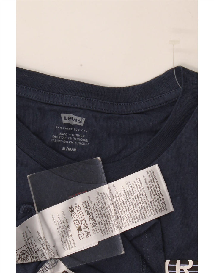 Tricou grafic pentru bărbați LEVI'S Top mediu din bumbac bleumarin