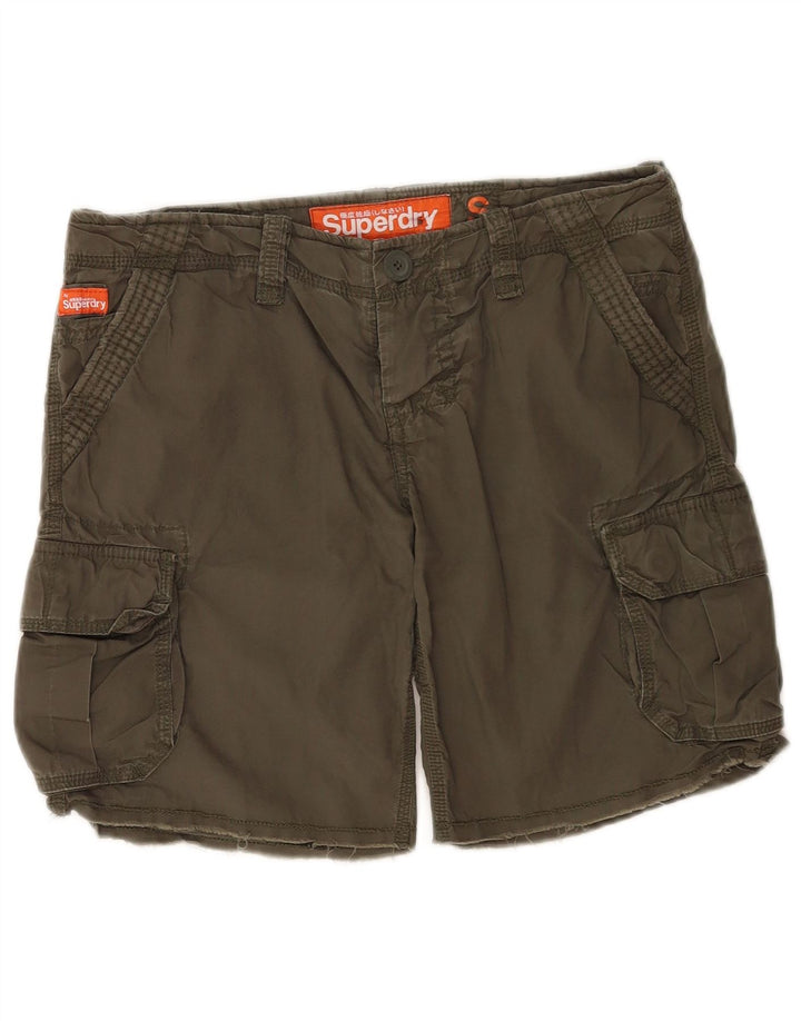 Pantaloni scurti cargo Superdry pentru bărbați, mici W29, bumbac kaki