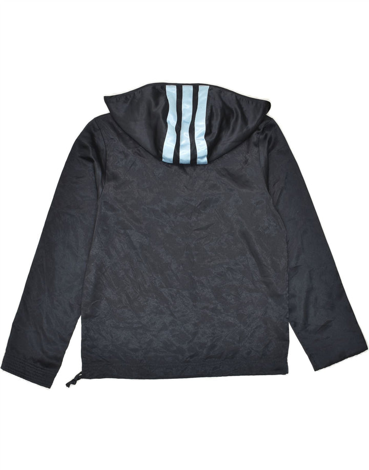 ADIDAS Womens Hoodie Jumper UK 12 Medium  Navy Blue Vintage Adidas and Second-Hand Adidas from Messina Hembry 