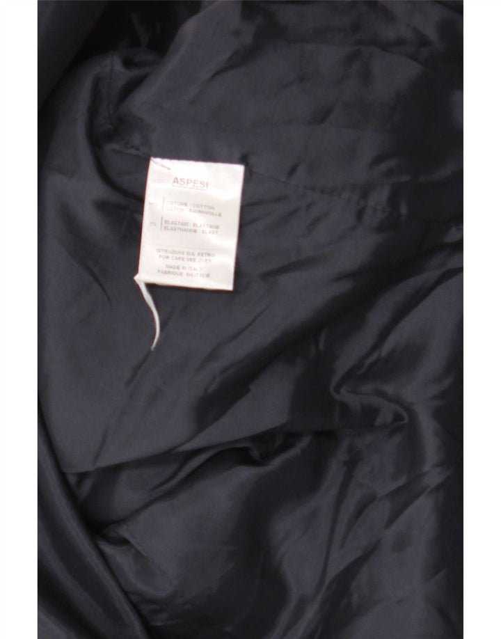 Aspesi Jachetă pentru femei din velur cu 2 nasturi IT 48 XL Bumbac bleumarin