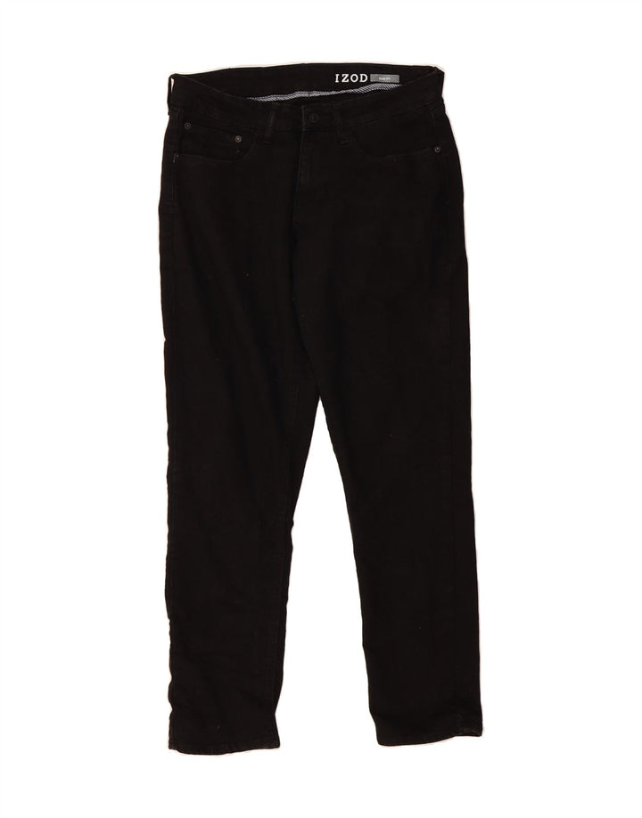 IZOD Mens Slim Jeans W32 L30 Black Cotton Vintage Izod and Second-Hand Izod from Messina Hembry 
