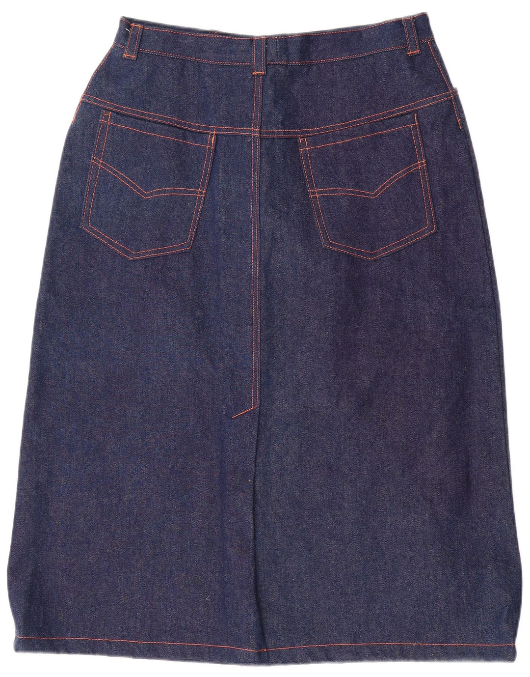Fusta de blugi vintage pentru femei W31 bleumarin mediu
