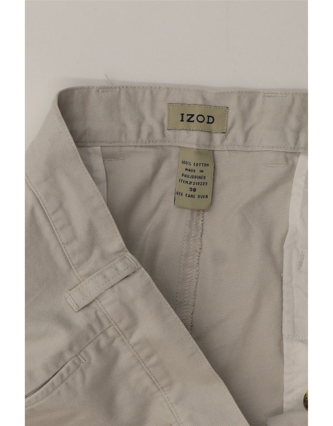 Pantaloni scurți chino pegged Izod pentru bărbați W38 XL bumbac gri