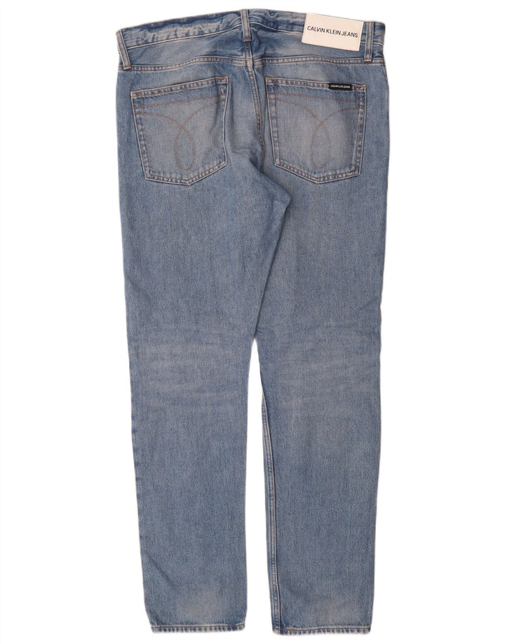 Blugi slim pentru bărbați Calvin Klein W34 L32 Bumbac albastru
