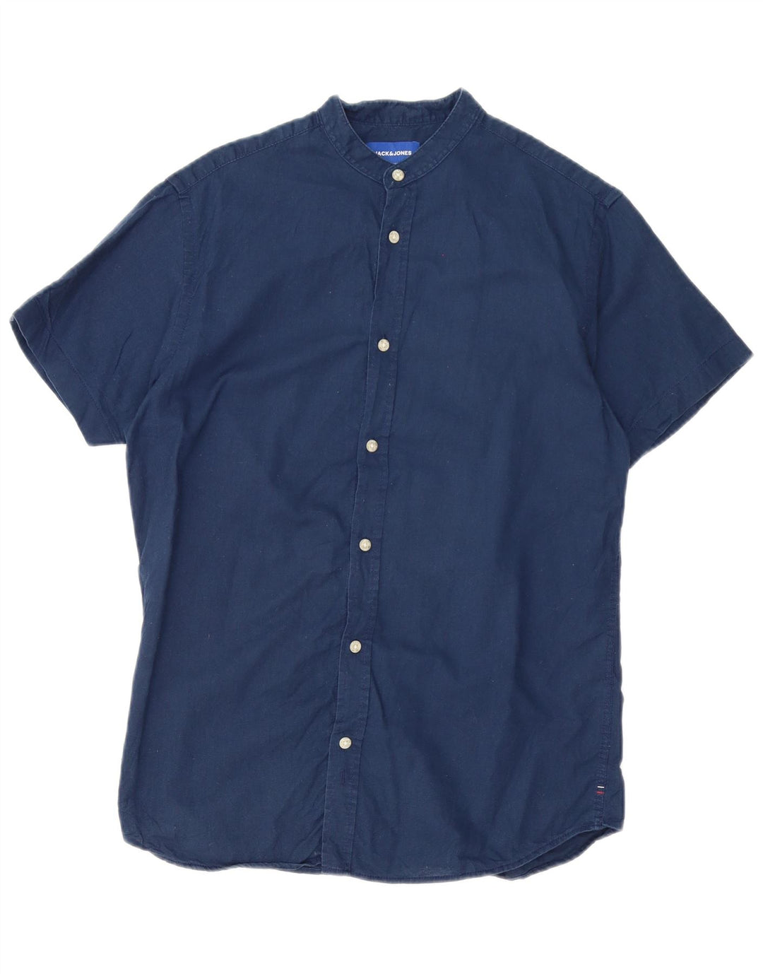 Cămașă cu mânecă scurtă pentru bărbați JACK & JONES, bumbac, albastru bleumarin