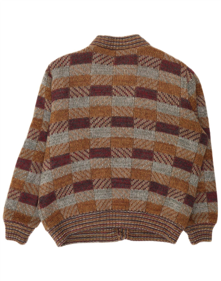 Cardigan Vintage pentru bărbați, XL, cu carouri multicolore