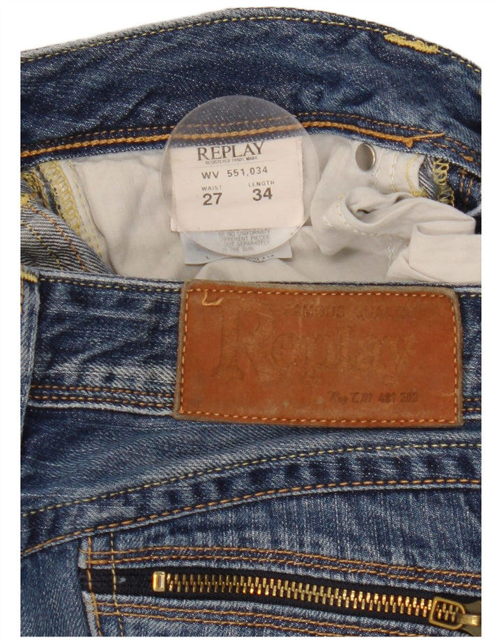 Replay blugi slim pentru femei W27 L34 bumbac albastru