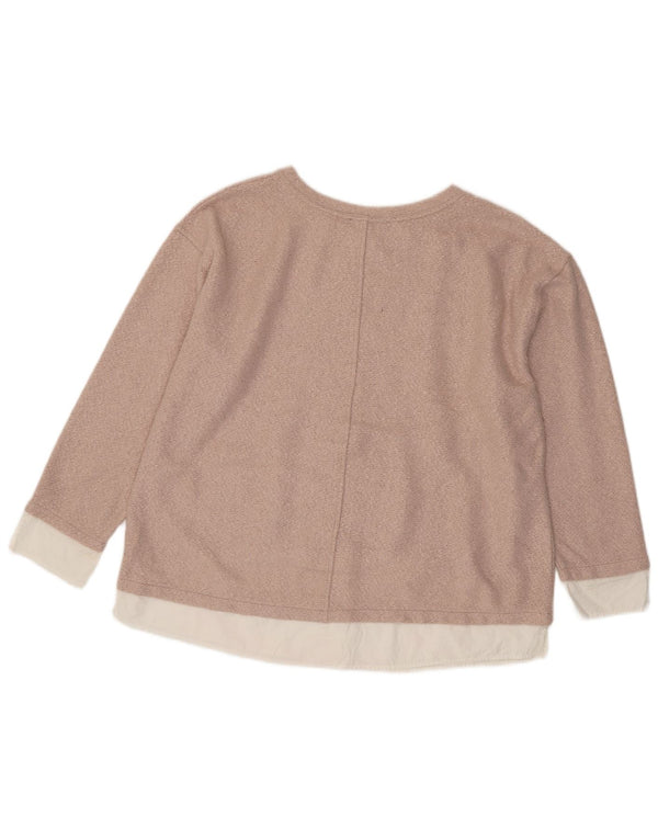 Pulover pentru femei Marks & Spencer cu decolteu rotund, UK 18 XL, roz colorblock