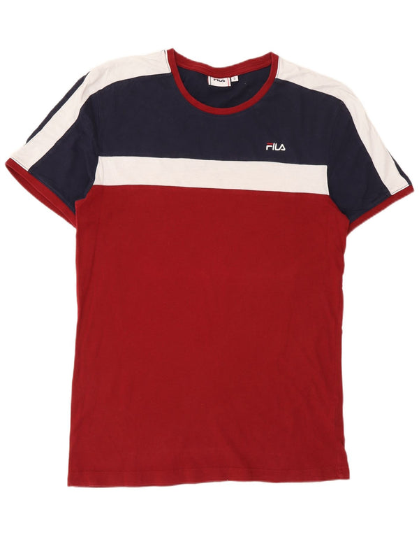 Tricou Bărbați Fila Top Mic Roșu Colorblock Bumbac