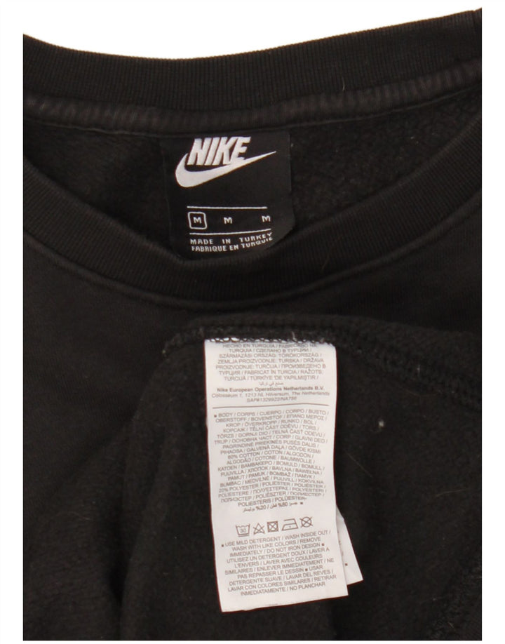 Hanorac grafic pentru bărbați Nike Pulover mediu din bumbac negru