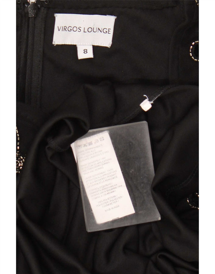 Rochie maxi pentru femei Virgos Lounge UK 8 Mic, negru, cu flori din poliester