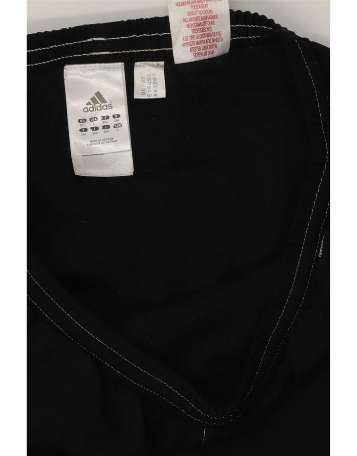 Pantaloni de trening cu grafic pentru băieți Adidas 13-14 ani poliester negru