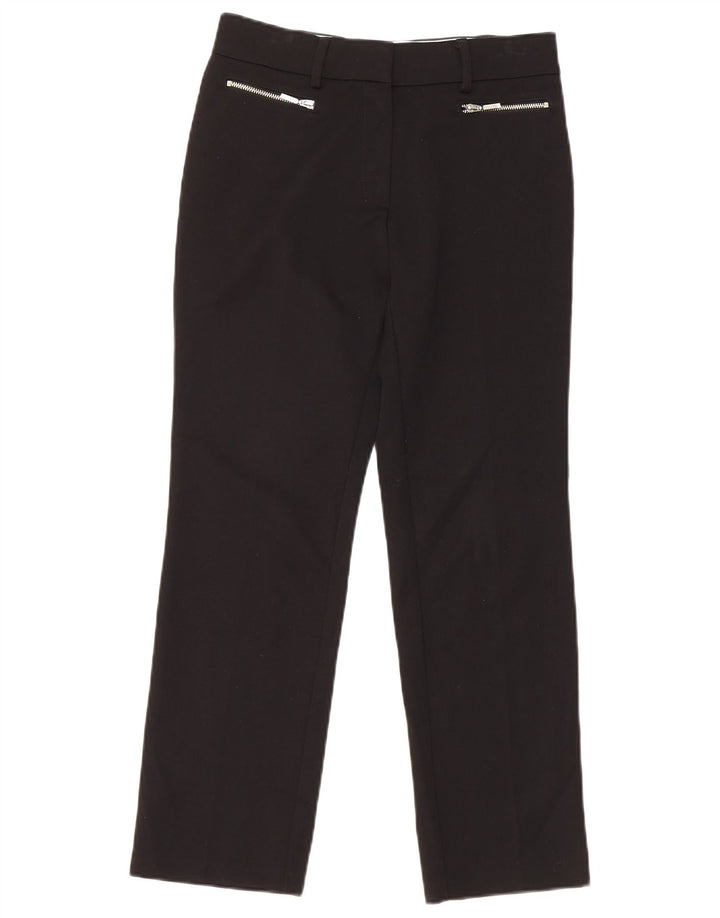 Pantaloni tăiați pentru femei Marks & Spencer UK 8 Small W26 L25 Poliester negru
