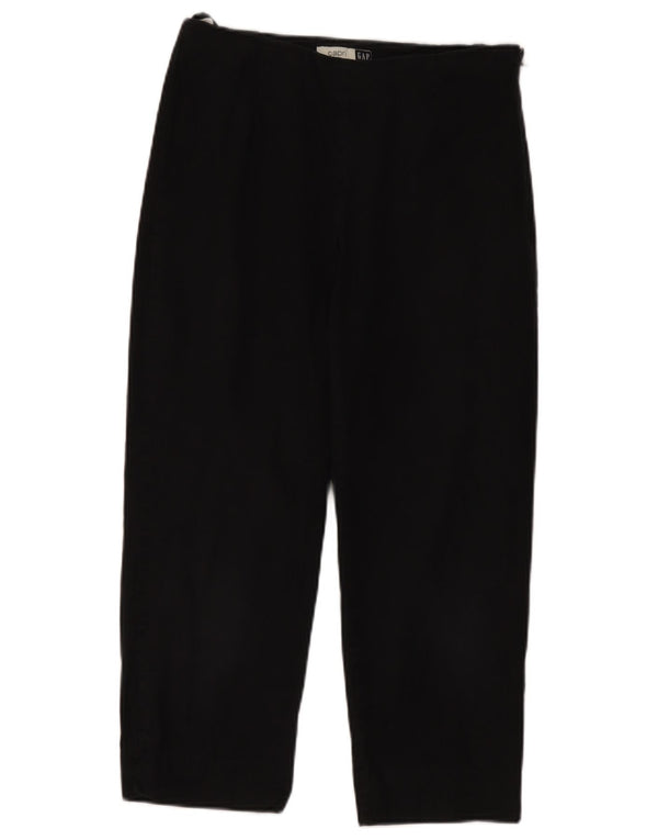 Pantaloni capri drepti pentru femei Gap UK 8 Small W28 L24 Bumbac negru