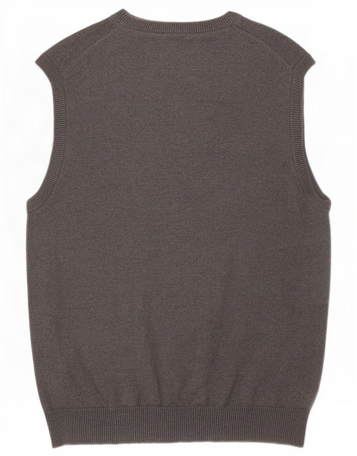 Marks & Spencer Mens Regular Fit Vest Tank Top Bumbac Gri mediu