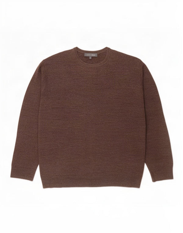 Pulover pentru bărbați Marks & Spencer, cu gât crew, 2XL, maro, acrilic